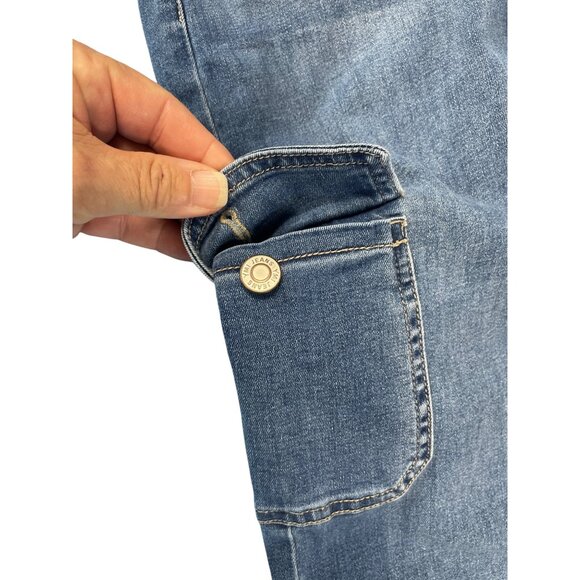 YMI High-Rise Skater Wide-Leg womans blue denim Jeans Size 3/26 SKU 9455 - Picture 7 of 13